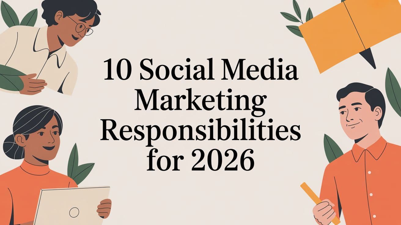 10 Social Media Marketing Responsibilities for 2026